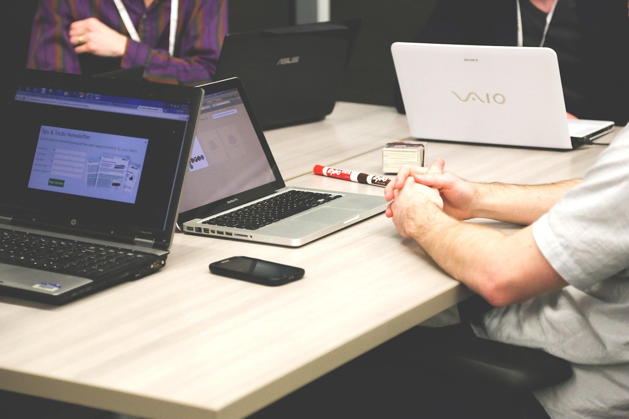 Colleagues working together in a modern office